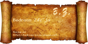 Bedross Zója névjegykártya